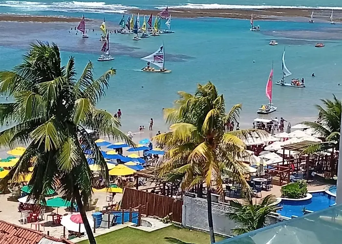 Flat Vista Mar Deslumbrante no coração de Porto de Galinhas